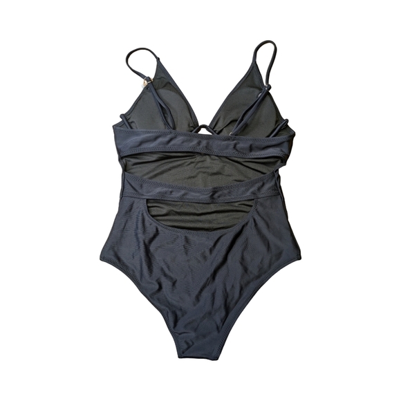 2/$25-NWT Cutout Back & Keyhole Front Black One Piece Size Small Beachsissi - Picture 5 of 10